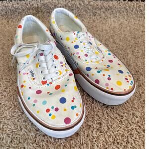 Vans Era Stacked UV Ink Floral Platform Sneakers Polka Dot Men 6.5 Women 8